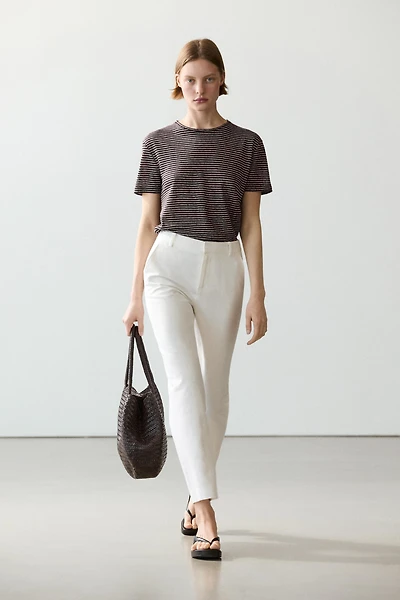 Pantalon slim en lin
