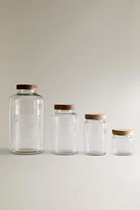 GLASS SCREW-ON STORAGE JAR