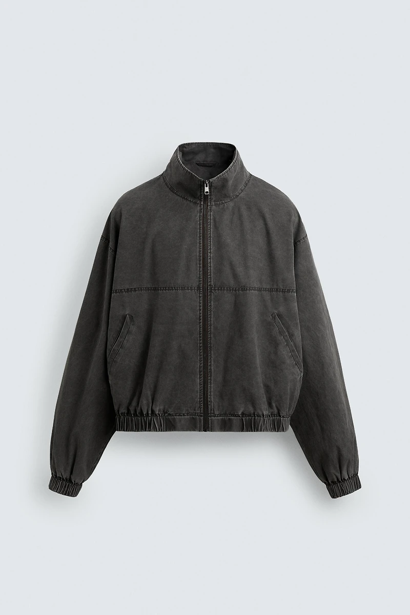 BLOUSON DÉLAVÉ COUPE COURTE