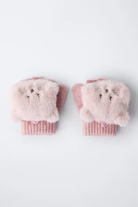 GANTS MITAINES EFFET POIL DE SOURIS