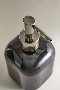 DARK GLASS SOAP DISPENSER