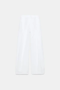 POPLIN PLEATED PANTS