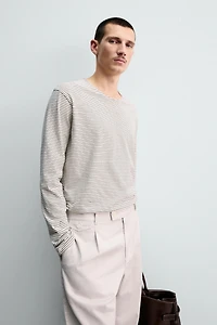 STRIPED JACQUARD T-SHIRT
