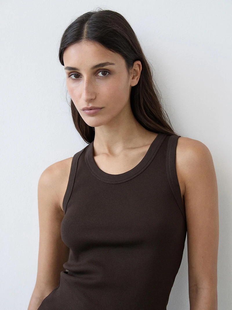 Cotton blend halter top