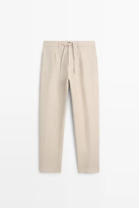 100% linen total look pants