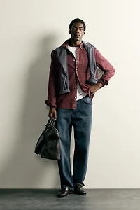 LINEN COTTON BLEND SHIRT