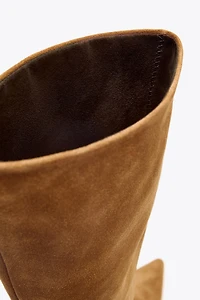 SUEDE HEELED BOOTS