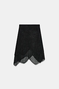 METALLIC KNIT SKIRT