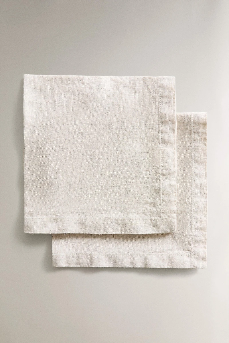 SET OF WASHED LINEN NAPKINS (SET OF 2)