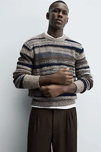 JACQUARD STRIPED SWEATER