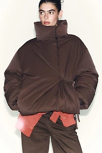 SHORT WATER AND WIND PROTECTION PUFFER ANORAK