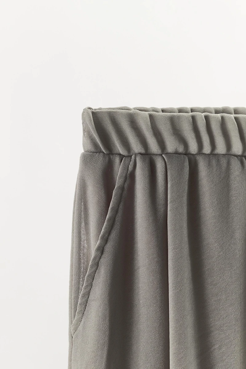 SEMI-SHEER PALAZZO PANTS