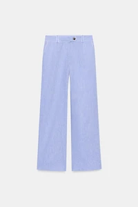 LINEN PANTS WITH PIPING