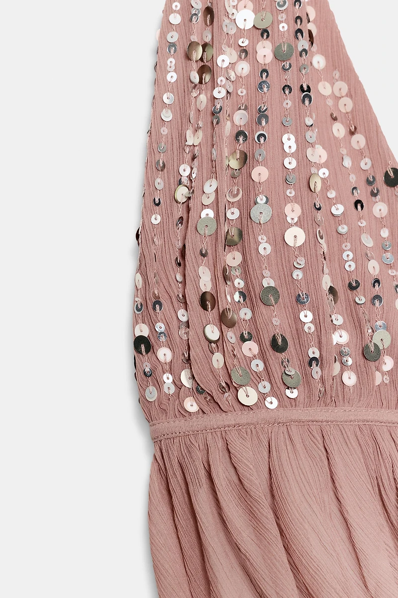 SEQUIN HALTER TOP