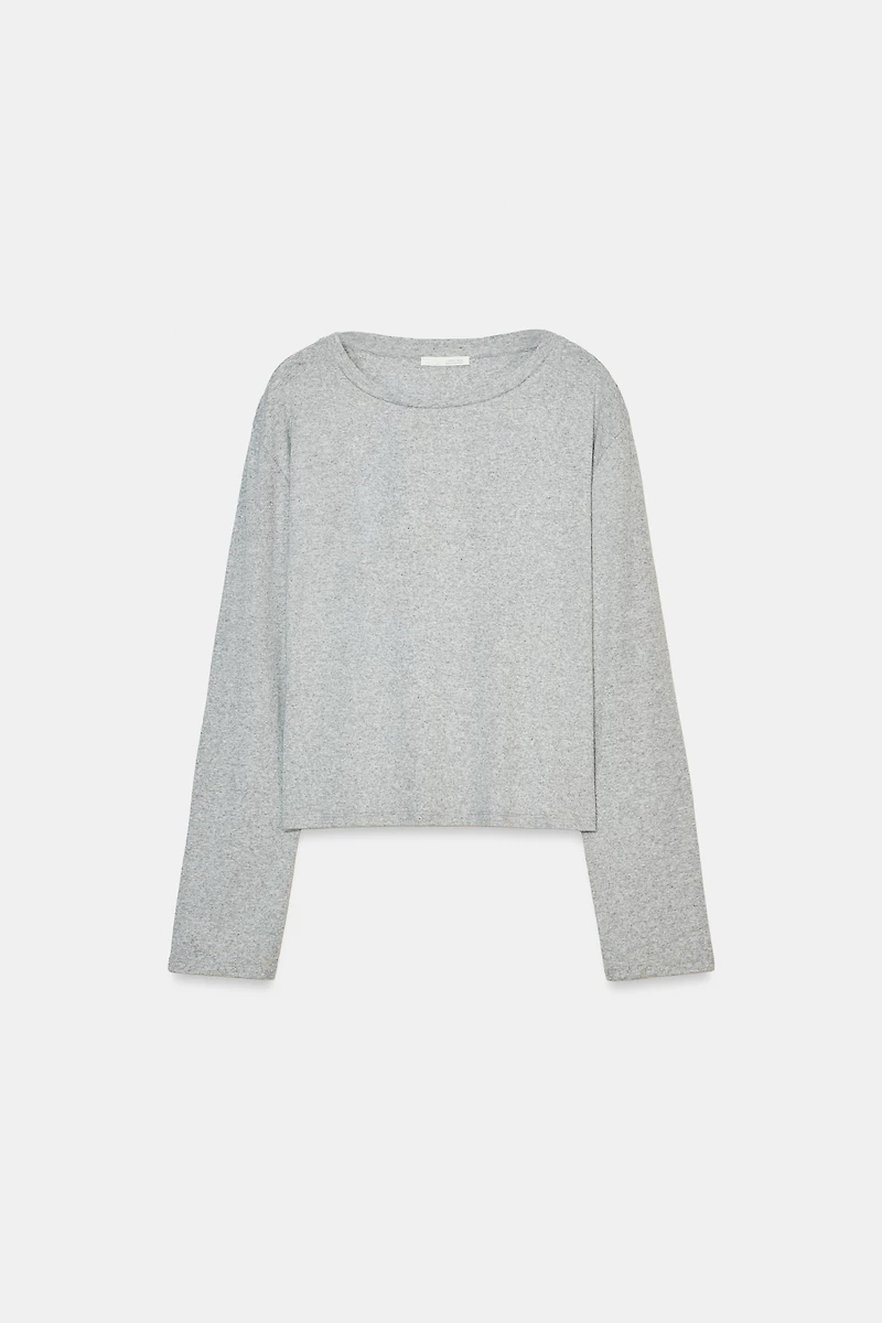 LONG SLEEVE BOAT NECK T-SHIRT