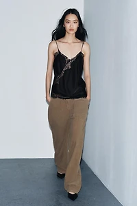 STRAIGHT CORDUROY PANTS WITH POCKETS ZW COLLECTION