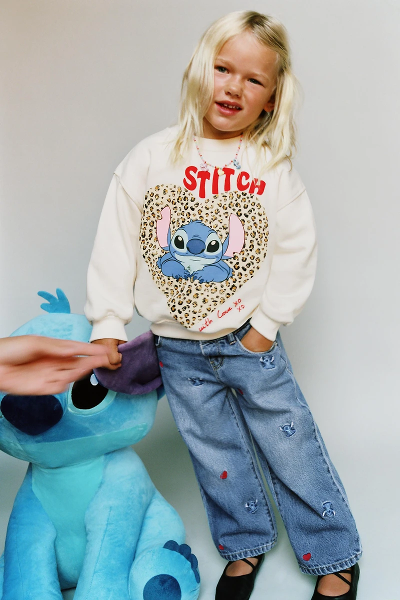 LILO & STITCH © DISNEY EMBROIDERED CULOTTE JEANS
