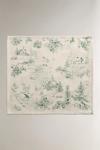 SET OF TOILE DE JOUY CHRISTMAS COTTON NAPKINS (SET OF 2)