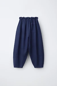 DROP-CROTCH RAMIE PANTS