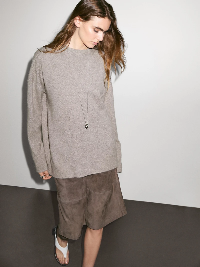 Pull oversize en maille 100 % cachemire