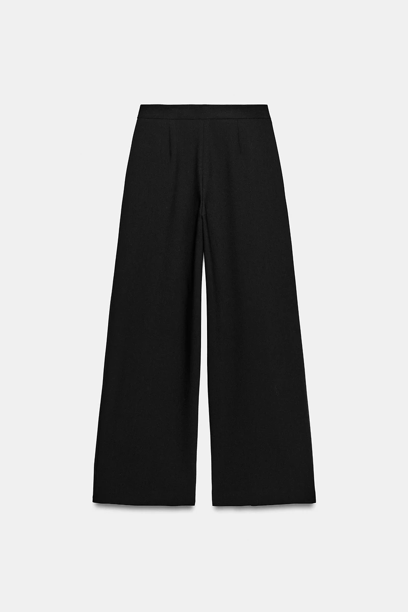 HIGH-WAISTED PLEATED PANTS