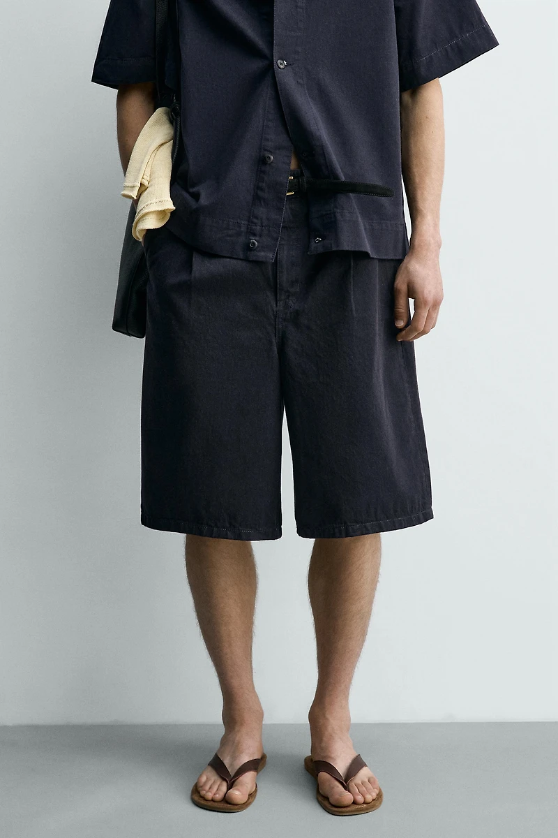 RELAXED FIT DENIM SHORTS