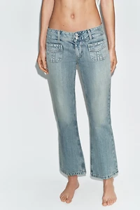 TRF LOW RISE POCKET JEANS