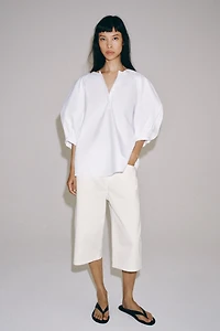 PLEATED SLEEVE SHIRT ZW COLLECTION