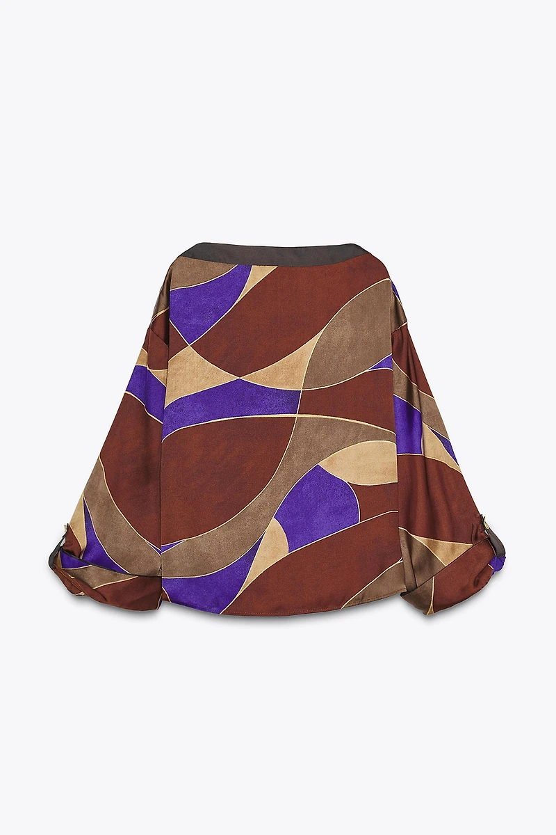 PRINTED SATIN SHIRT