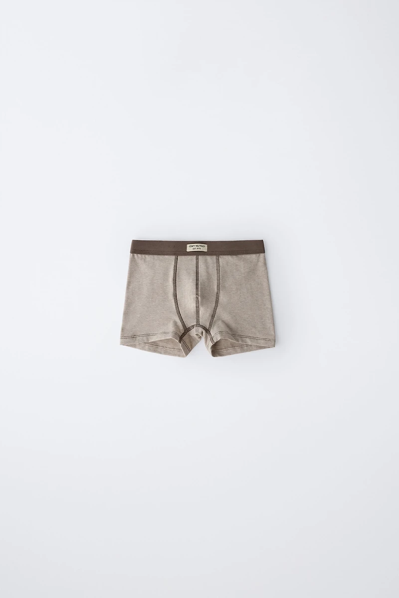 3-6 ANS/ LOT DE TROIS BOXERS ÉTIQUETTE