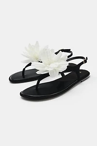 FLORAL FLAT SANDALS
