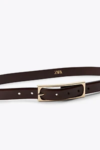 CEINTURE EN CUIR À BOUCLE RECTANGULAIRE