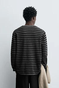 PULL À RAYURES LAINE - CACHEMIRE