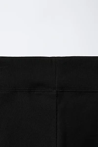 SHORT RIBBED LEGGINGS
