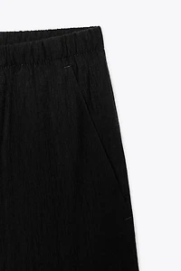 PANTALON LARGE À TAILLE ÉLASTIQUE
