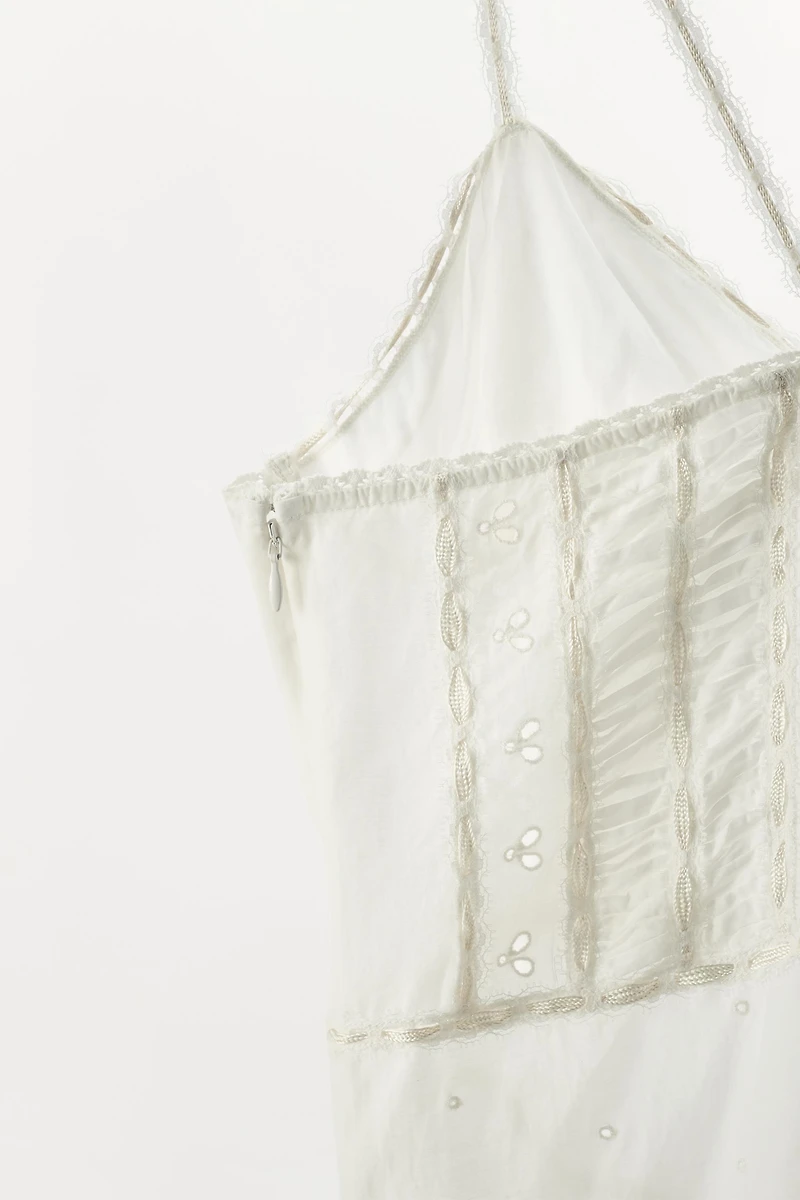 SHORT TIED RUFFLED DRESS