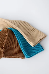 STORIESZ - THREE-PACK OF TALL RIBBED COTTON SOCKS