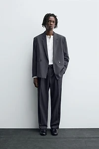 PLEATED SUIT PANTS