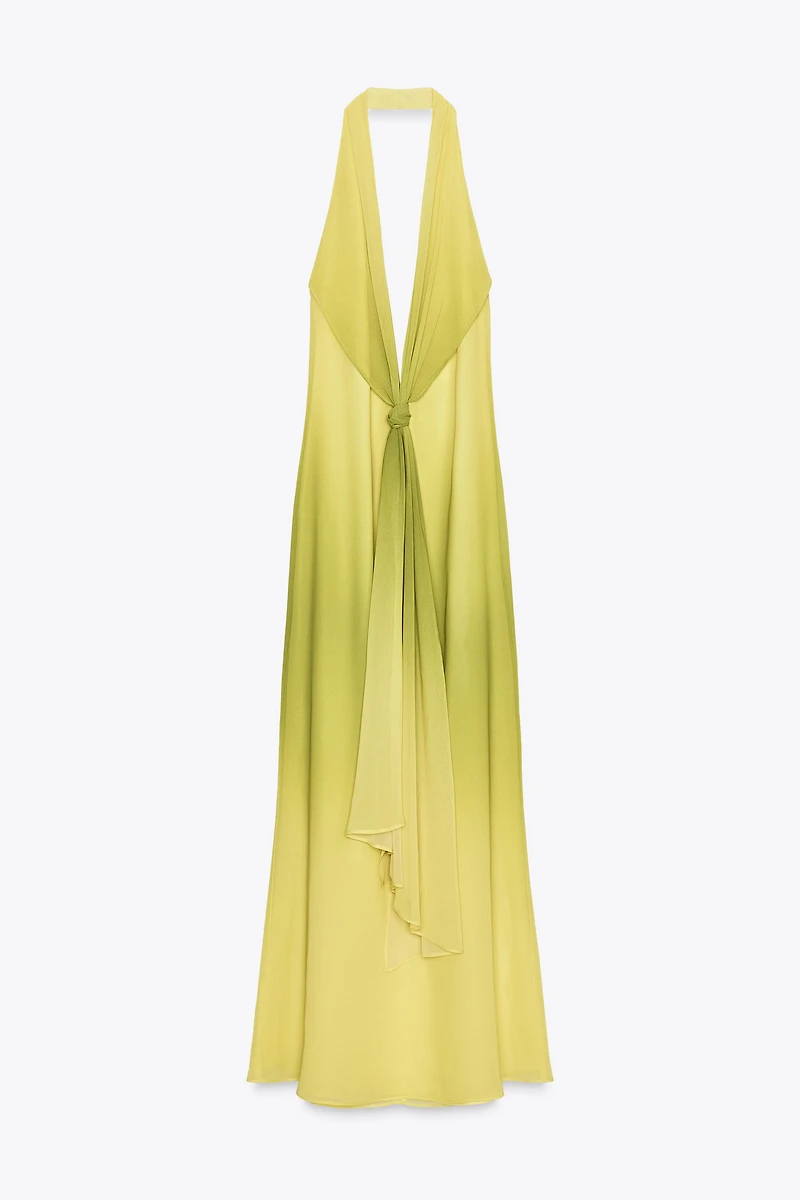 ROBE LONGUE NŒUD IMPRIMÉ
