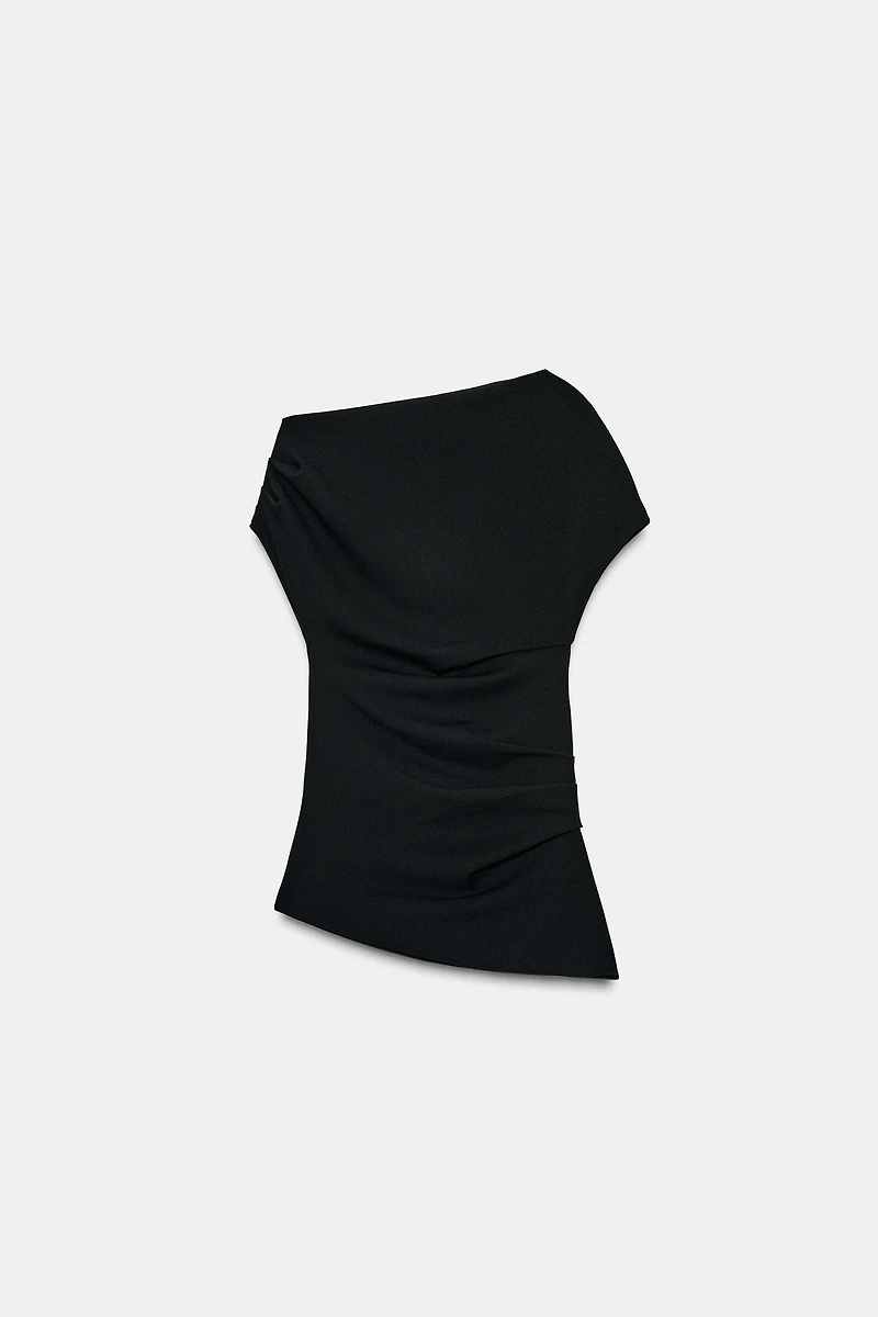 ASYMMETRIC PLEATED TOP