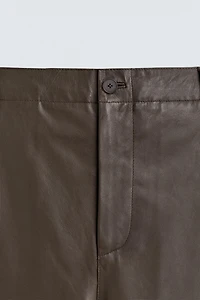 LEATHER BALLOON FIT PANTS