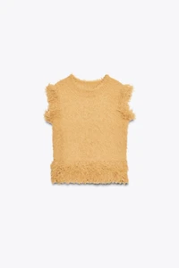 TOP EN MAILLE EFFET FOURRURE