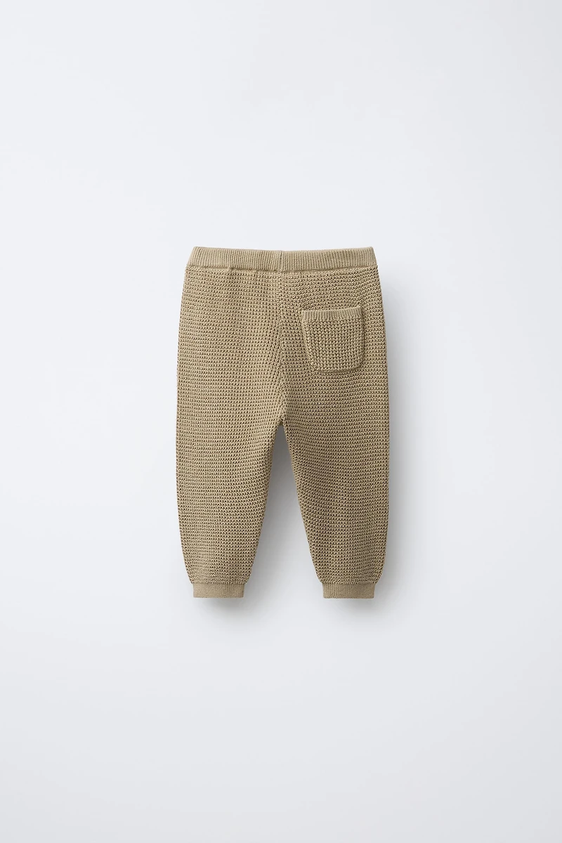 POCKET WAFFLE KNIT PANTS