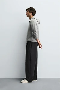 100% WOOL HOODED SWEATER