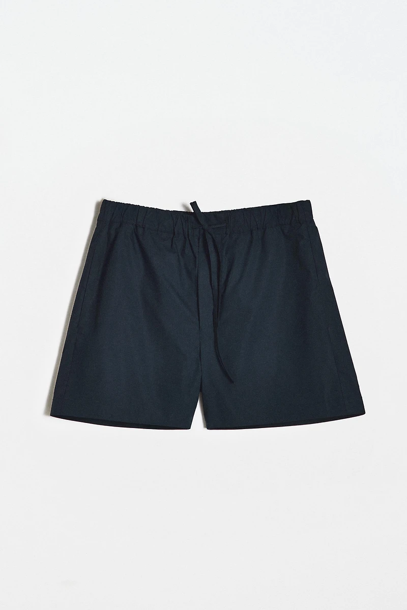 COTTON POPLIN SHORTS