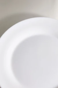 WHITE GLASS DESSERT PLATE