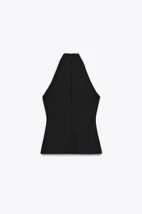 CREPE HALTER TOP