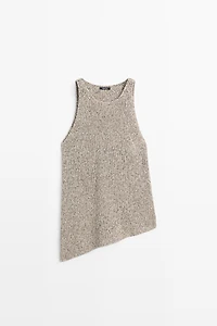 Asymmetric knit top