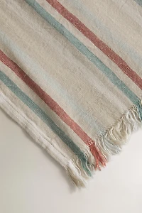 STRIPED LINEN BATH TOWEL