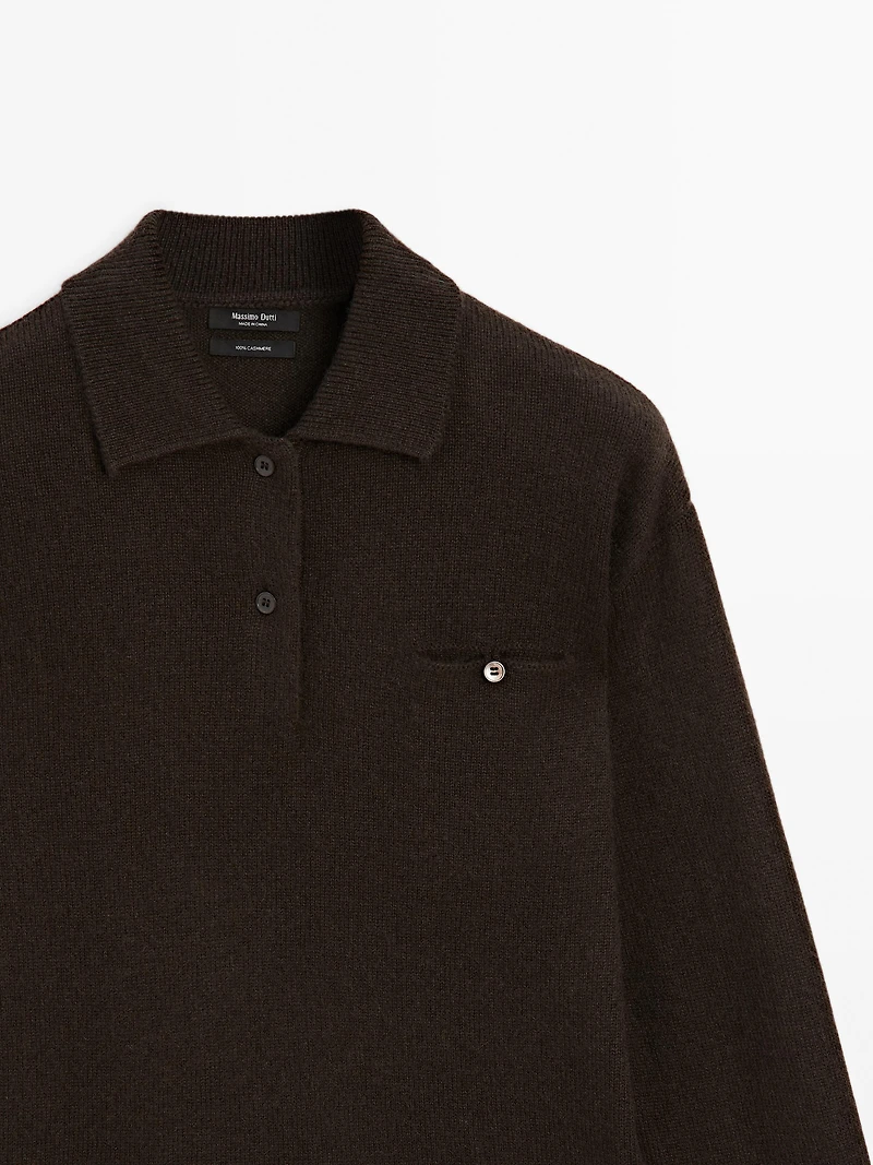 Pull 100 % cachemire avec poche